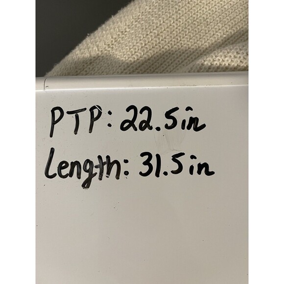 Talbots Womens Cream Cotton Wool Blend Turtleneck Oversized Sweater Sz:XL - Picture 6 of 7